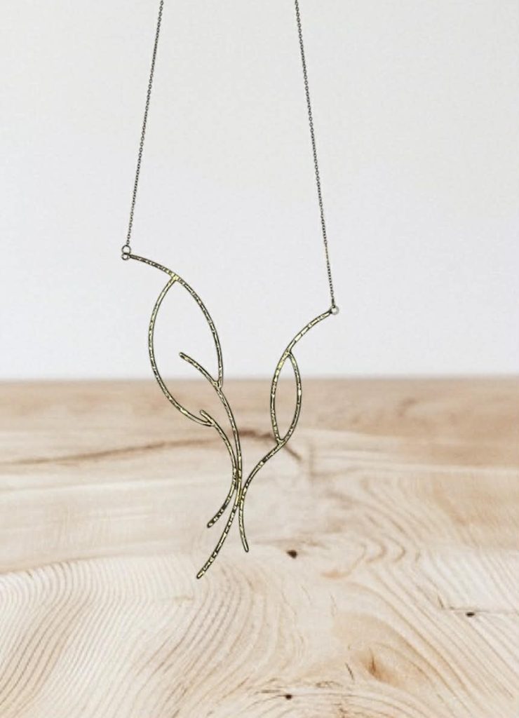 ✨ UShine.gr: Χειροποίητο Κολιέ Κλαδί σε Χρυσό Τόνο No 8005
