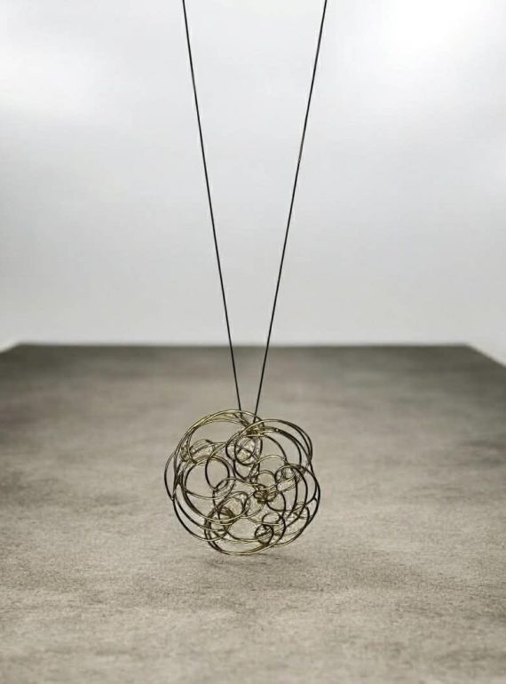 ✨ UShine.gr: Χειροποίητο Μακρύ Κολιέ Κύκλος από Σύρμα No 8006