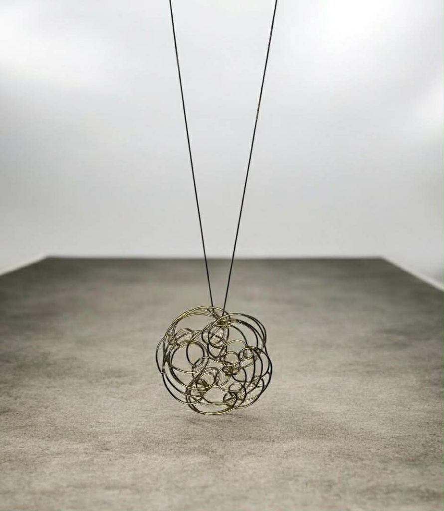 ✨ UShine.gr: Χειροποίητο Μακρύ Κολιέ Κύκλος από Σύρμα No 8006