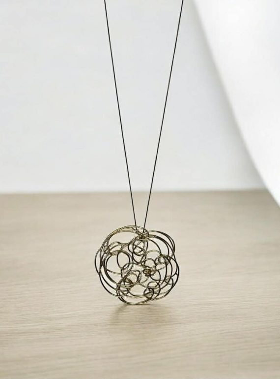 ✨ UShine.gr: Χειροποίητο Μακρύ Κολιέ Κύκλος από Σύρμα No 8006