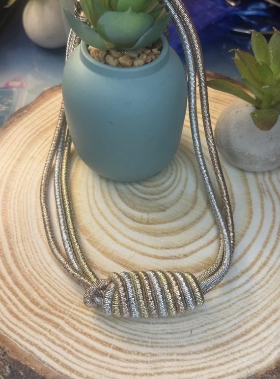 ✨ UShine.gr: Χειροποίητο Κολιέ Πολύσειρο Δίχρωμο Knot No 8009