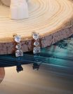 ✨ UShine.gr: Κρεμαστά Σκουλαρίκια με Καρδιά & Λευκά Ζιργκόν No 501