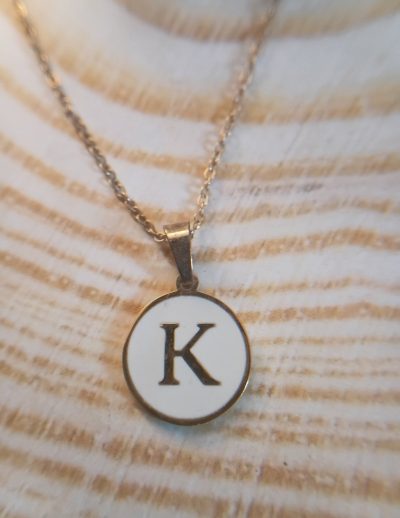 ✨ UShine.gr: Κολιέ με Μονόγραμμα “K” σε Χρυσή Απόχρωση No 503