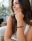 ✨ UShine.gr: Βραχιόλι Μακραμέ με Μάτι & Τυρκουάζ Πέτρα No 4124