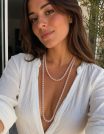 ✨ UShine.gr: Κολιέ με Μαύρες Κρυστάλλινες Χάντρες & Χρυσή Καρδιά No 4133